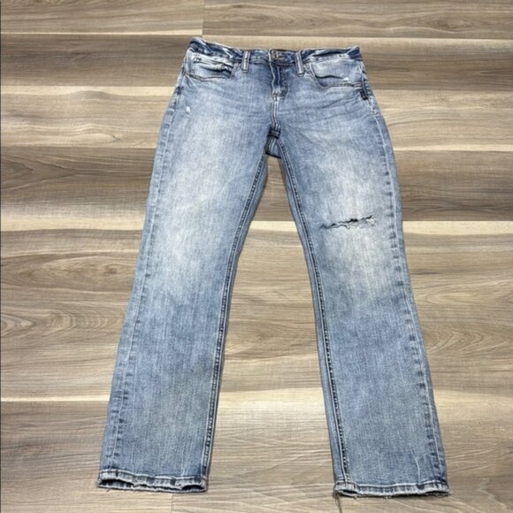 🏴 Silver Jeans beau straight leg blue jeans size 25 - Picture 1 of 10